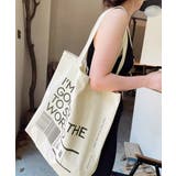 英字ロゴトートバッグa4縦型バッグ帆布鞄 | SUNSHINE CLOSET | 詳細画像3 