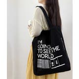 英字ロゴトートバッグa4縦型バッグ帆布鞄 | SUNSHINE CLOSET | 詳細画像8 