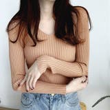 タイト リブニット vネック きれいめ | SUNSHINE CLOSET | 詳細画像4