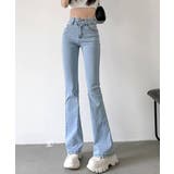 セミフレアデニムパンツ 美脚おしゃれ | SUNSHINE CLOSET | 詳細画像1