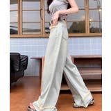 ハイウエスト デニムワイドパンツ 韓国風 | SUNSHINE CLOSET | 詳細画像10 