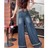 ハイウエスト デニムワイドパンツ 韓国風 | SUNSHINE CLOSET | 詳細画像6 