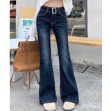 セミフレアデニムパンツ レディース 美脚 | SUNSHINE CLOSET | 詳細画像4 