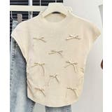 リボン付きリブニット プチハイネック夏服 | SUNSHINE CLOSET | 詳細画像14 