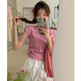 リボン付きリブニット プチハイネック夏服 | SUNSHINE CLOSET | 詳細画像8 