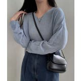 透け感ニットトップス Vネック 長袖春服 | SUNSHINE CLOSET | 詳細画像9 