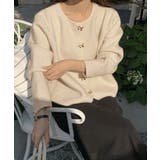 金ボタンニットカーディガン 秋冬 韓国風 | SUNSHINE CLOSET | 詳細画像4