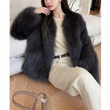 韓国風ノーカラーフェイクファージャケット | SUNSHINE CLOSET | 詳細画像2 