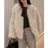 韓国風ノーカラーフェイクファージャケット | SUNSHINE CLOSET | 詳細画像8 