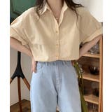 爽やかストライプ ゆったり半袖シャツ ナチュラルブラウス | SUNSHINE CLOSET | 詳細画像2