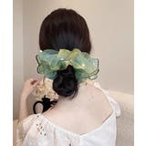 パールシュシュ きれいめ上品 大ぶりシアーシュシュ大きめ | SUNSHINE CLOSET | 詳細画像4