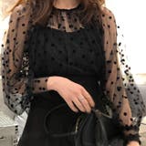 ブラック | シアーブラウス セットアップ アンサンブル | ANGELCLOSET