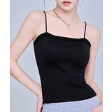 大人可愛いカップ付きインナーレディース きれいめリブキャミ調整可能 おしゃれ重ね… | SUNSHINE CLOSET | 詳細画像4 
