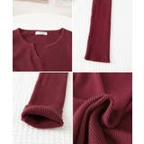 Vネック ニットトップス 長袖ニットソー | ANGELCLOSET | 詳細画像34
