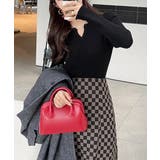 Vネック ニットトップス 長袖ニットソー | ANGELCLOSET | 詳細画像4