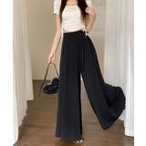 タック入りスカンツワイドパンツレディース | ANGELCLOSET | 詳細画像10