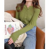 細身無地ニットトップス レディース フロントボタン | SUNSHINE CLOSET | 詳細画像12