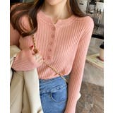 細身無地ニットトップス レディース フロントボタン | SUNSHINE CLOSET | 詳細画像14