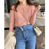 細身無地ニットトップス レディース フロントボタン | SUNSHINE CLOSET | 詳細画像15