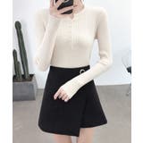 細身無地ニットトップス レディース フロントボタン | SUNSHINE CLOSET | 詳細画像21