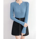 細身無地ニットトップス レディース フロントボタン | SUNSHINE CLOSET | 詳細画像23