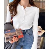 細身無地ニットトップス レディース フロントボタン | SUNSHINE CLOSET | 詳細画像8