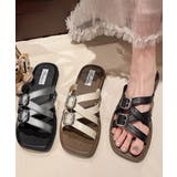 歩きやすい スリッパサンダル ぺたんこフラットサンダル | SUNSHINE CLOSET | 詳細画像12 