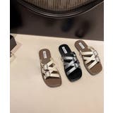 歩きやすい スリッパサンダル ぺたんこフラットサンダル | SUNSHINE CLOSET | 詳細画像13 