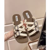 歩きやすい スリッパサンダル ぺたんこフラットサンダル | SUNSHINE CLOSET | 詳細画像16 