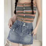 キュロットデニムスカート ハイウエスト | SUNSHINE CLOSET | 詳細画像12 