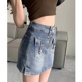 キュロットデニムスカート ハイウエスト | SUNSHINE CLOSET | 詳細画像6 