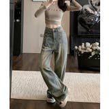 ヴィンテージ風ワイドデニムパンツ美脚 | SUNSHINE CLOSET | 詳細画像10