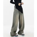 ヴィンテージ風ワイドデニムパンツ美脚 | SUNSHINE CLOSET | 詳細画像17