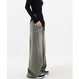 ヴィンテージ風ワイドデニムパンツ美脚 | SUNSHINE CLOSET | 詳細画像18