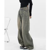 ヴィンテージ風ワイドデニムパンツ美脚 | SUNSHINE CLOSET | 詳細画像19