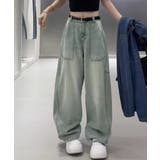 バギーデニムパンツ レディース レトロ風 | SUNSHINE CLOSET | 詳細画像3 