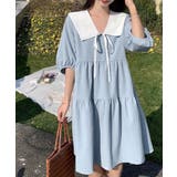 レディース フェミニンミニワンピース夏 ビッグカラー | SUNSHINE CLOSET | 詳細画像13 