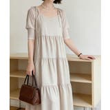 Aラインワンピースレディース 体型カバー ショルダーリボンロングワンピ | SUNSHINE CLOSET | 詳細画像13 