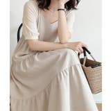 Aラインワンピースレディース 体型カバー ショルダーリボンロングワンピ | SUNSHINE CLOSET | 詳細画像14 