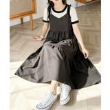 Aラインワンピースレディース 体型カバー ショルダーリボンロングワンピ | SUNSHINE CLOSET | 詳細画像4 
