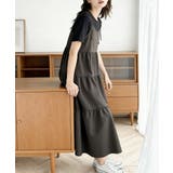 Aラインワンピースレディース 体型カバー ショルダーリボンロングワンピ | SUNSHINE CLOSET | 詳細画像6 