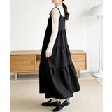 Aラインワンピースレディース 体型カバー ショルダーリボンロングワンピ | SUNSHINE CLOSET | 詳細画像7 