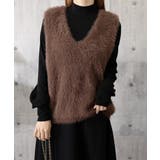 Vネック起毛フェザーニットベストふわふわ | SUNSHINE CLOSET | 詳細画像16 