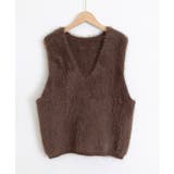 Vネック起毛フェザーニットベストふわふわ | SUNSHINE CLOSET | 詳細画像21 