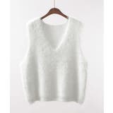 Vネック起毛フェザーニットベストふわふわ | SUNSHINE CLOSET | 詳細画像25 