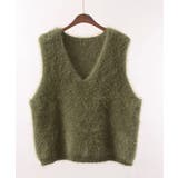 Vネック起毛フェザーニットベストふわふわ | SUNSHINE CLOSET | 詳細画像28 