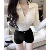 コーデュロイショートパンツ秋冬短パン脚長 | SUNSHINE CLOSET | 詳細画像9 