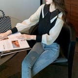 ダブル襟 シフォンブラウスレディース長袖 | ANGELCLOSET | 詳細画像7