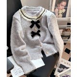 襟レースニットカーディガンリボントップス | SUNSHINE CLOSET | 詳細画像12 