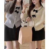 襟レースニットカーディガンリボントップス | SUNSHINE CLOSET | 詳細画像4 